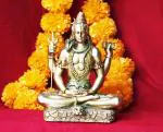 HEAVENBIRDS Lord Shiva Statue, Small Size Mahadev Idol for Car, Adiyogi Shiva Statue, Bholenath, Hindu god of Meditation, Yoga, Time, Destruction