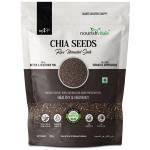 NourishVitals Chia Raw Unroasted Seeds, 200g - 100% Natural & Premium Quality, No Added Preservatives, High Fiber, High Protein, Source of Omega-3