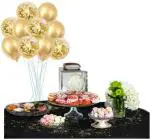 FANEX Solid Plastic Glitter Confetti and Party Decor Clear Air Balloon Set (Pack of 20)