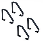 Retailmonk Heavy Duty Steel Black Angle Bracket for Wall Shelf 5.5 inch x 5.5 inch x 1 inch (4 pcs)