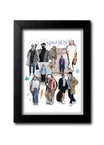 Blue Nexus Rap Monster- Kim Namjoon BTS theme Wall Poster with Wall Frame Room Art Painting Collection A4 size 10x13