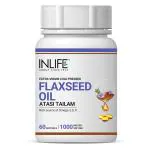 Inlife Flaxseed Oil 1000 mg with Omega 3, 6 & 9 60 Softgels