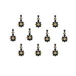 Comet Busters Beautiful Handcrafted Black Bindis with Golden Stones (BIN1921) Pack of 1