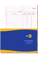 Navneet Youva | Project Paper for Assignments/Practical/Report making | For Students and Executives | 22 cm x 28 cm | 1 Side Ruled / 1 Side Plain | Pack of 100 Sheets