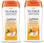 Yutika Body Lotion Almond Nourish 300ml Pack of 2 Body Lotion - Hydrating Moisturizer for Women & Men, Non-Irritant & Non-Sticky, 24H Hydration for Dry Skin