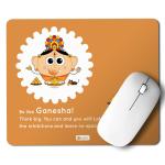 Indigifts Motivated Quotes Printed Mousepad for Laptop Be like Ganesha Printed Orange Mouse Pad 8.5x7 inches - Diwali Gifts For Family, Friends, Office Colleague