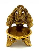 Arihant Craft Goddess Lakshmi Oil Lamp Handcrafted Showpiece - 12.5 cm (Brass, Gold)