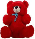 Hug N Feel Soft Toys Red Fur Fabric Teddy Bear Soft Toy - 2 feet