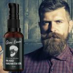 GLOW OCEAN - GLOW EVERYDAY 100% Natural Beard Growth Oil -Faster Beard Growth with 16 Natural Hair Oil (35 g)