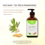 NATUUR - Tea Tree, Peppermint & Frankincense Cleansing and Brightening Face Wash - 300ml | Gentle and Purifying Cleanser for Acne-Prone Skin | Helps Control Oil and Clarify Complexion | Help In Anti-Pigmentation I SLS and Parabens free
