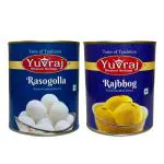 Yuvraj sweets Rasogolla & Kesar Rajbhog combo pack (1 kg x 2 ) pack