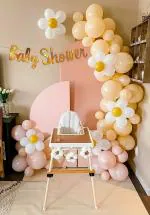 SpecialYou.in Baby Shower Decoration Item for mom to be Party Decoration Helium Support Balloon Yellow & Peach 67 Items
