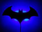 NORTHLIGHT DECORS Stylish Batman Logo Wall lamp LED for Gaming Room, Kids Room 15 inch X 8 inch Blue Colour
