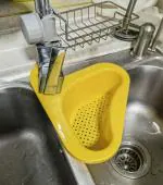 ULTRAZON Swan Drain Basket Sink,Kitchen Multi-Function Triangular Swan Shape Sink Basket,Drain Basket Sink Drain Basket , Multicolor ( Pack of 1 )