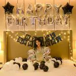 Festiko 22nd Birthday Combo For Birthday Decoration, Celebration And Parties, Black And White Multi Color