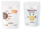 FeedGood Healthy Combo of Raw Unroasted Watermelon Seeds Or Melon Kernels 100g & Chia Seeds Non-GMO | Seeds for Eating | Rich in Omega -3 and Fiber for Weight Loss| Keto Diet Snacks|Direct from Farm|Premium Organic Nutrition Seeds