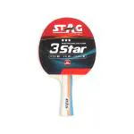 Stag Iconic 3 Star Table Tennis Racquet Enhanced Grip and Spin with Inverted Rubber and Smooth Topsheet