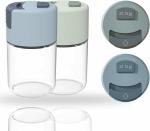 Betlex | Salt and Pepper Shakers | with Press Button Lid | Salt Dispenser | Spice Shaker | One Time Output | 0.5g,Seasoning | Shaker Spice Salt Paprika Pepper Powder Sugar Dispenser | Multi color | ( Pack of 4 )