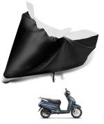 Auto Hub Bike Body Cover for Honda Activa 3G , Dustproof UV Protection water resistant Custom Fit Cover-(Black-White )
