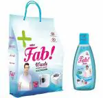 WOOSH Fab Wash Fabric Detergent Powder 5 Kg (Free Fab Wash Liquid Detergent 500ml)
