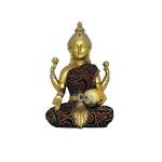 Shopmefast Brown Polyresin Poly Goddess Lakshmi Statue God Idol