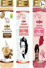 Ellena 100% Organic Kaolin, Multani, Rose Petal Powder Chemical free 125 gm each (Combo Pack of 3)