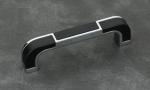 HARMONUS , Fancy Cabinet Handle, CP/Black Finish, Zinc Alloy, 160 MM (8 Inch), 10 PCS,HCBR80-10-160MM