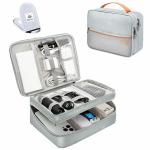 Oceanevo Model 2 Grey Nylon Double Layer Electronic Gadget Organizer Case (Pack of 1)