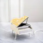 DecorTwist Silver Plated Piano Jewellery Box
