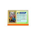 ESCAPER Lord Krishna Desk & Office Table Calendar 2024 (Pack of 2 Units), Hindu God Radha Krishna 12 Monthly Pages with Thick Paper Twin-Wire Binding Table Calendar 2024 (A5 Size, 8.5