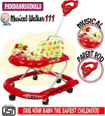 Pandaoriginals Musical Activity Walker (Red)