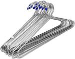 ROCKFIELD Kamal Rajkamal hanger Durable Steel Cloth Hanger Pack of 24 Pieces (Blue, 24)