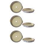 Caffeine Blue Ceramic Sizzler Tray (Set Of 6)