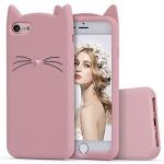 Lejaao Apple iPhone 5S Cute Cat Ear Rose Gold Polycarbonate, Thermoplastic Polyurethane Mobile Back Cover (16 x 7.5 x 0.9 cm)