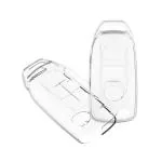 Ashar KeyHub Clear TPU Key Cover Compatible for Tata Nexon, Harrier, Altroz, Punch, Zest, Bolt, Tigor, Zica, Tiago, Safari Storme, Hexa (3 Button Flip Key)