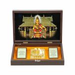 Goldgiftideas 24k Gold Plated Ayyappa Swami Photo Frame With Charan Paduka