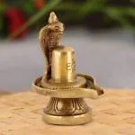 ARTVARKO Handcrafted Solid Brass Shivling Idol - 3 inch
