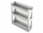 LeAves Aluminium Silver Modular Kitchen Pullout Rack
