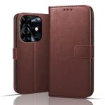 ZORZO Flip Back Cover Case for Tecno Spark Go 2024 |Leather Finish | Inbuilt Stand & Pockets | Wallet Style Flip Back Case Cover for Tecno Spark Go 2024-Brown