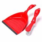 KATHIYAWADI Mini Dustpan and Brush Set, Multi-Functional Cleaning Sweeper Tool with Hand Broom Brush, Plastic Dust Pan, for Home Kitchen Bathroom Desk Keyboard Cars Pet Sweeping Dusting (Multicolour)