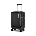Safari SELECT RECOIL 55 Cms Cabin Trolley Bag Hard Case Polycarbonate 8 Wheels with 360 Degree rotation, Recessed TSA Lock, Anti-Theft Zipper, Trolley Bags for Travel, Suitcase for Travel, Black