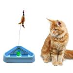 Taiyo Pluss Discovery Cat Interactive Triangular Tracks With Moving Balls And Catching The Feather