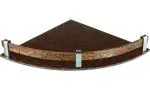 Flaner 9X9 Inch Bathroom Corner Shelf/Bathroom Stand/Bathroom Rack Acrylic Wall Shelf (No. Of Shelves - 1, Brown)