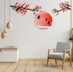 CVANU Beautiful Design Printed PVC Vinyl Wall Sticker for Decoration