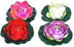 Ryme Multicolor Lotus Artificial Flower, 5 Inch (Pack Of 4)