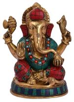 Kalarambh Ram Brass Lady Sitting Pair with Diya / Deepak / Divi for Home Pooja Puja Mandir Temple Decor Collectible Handicraft Art, Yellow, 7.5 x 4.4 x 9.4 Inch (L x W x H)