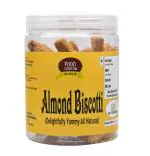 Food Essential Almond Biscotti Classic Flavour 350 gm. [Baked, Crunchy & Tasty Gourmet Snack]