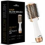 WINSTON Blow Drying Brush Styling Hot Brush Curling Drying Waving Machine Ionic Technology Adjustable Temperature Setting Volumanizer All Hair Types (1000-1200 Watt Black)