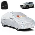 Automozexo Waterproof Car Cover for Nissan Magnite with Antena, and Mirror Pocket Anti Dust, Waterproof, Triple Stitched Fabric with Pipein Design, Elastic Hem Car Body Cover for Nissan Magnite