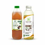 NATUREMILLS - COMBO OF 2 - Cold pressed Sesame Oil 1 Lt + Coconut Oil 1 Lt (Pack of 2)